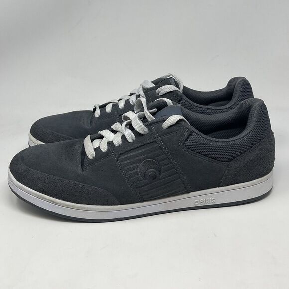 Osiris Sleak Sneakers Mens 12 Gray Suede Mesh Skateboarding Skate Grunge Shoes - Picture 4 of 16